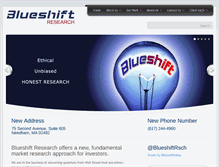 Tablet Screenshot of blueshiftideas.com